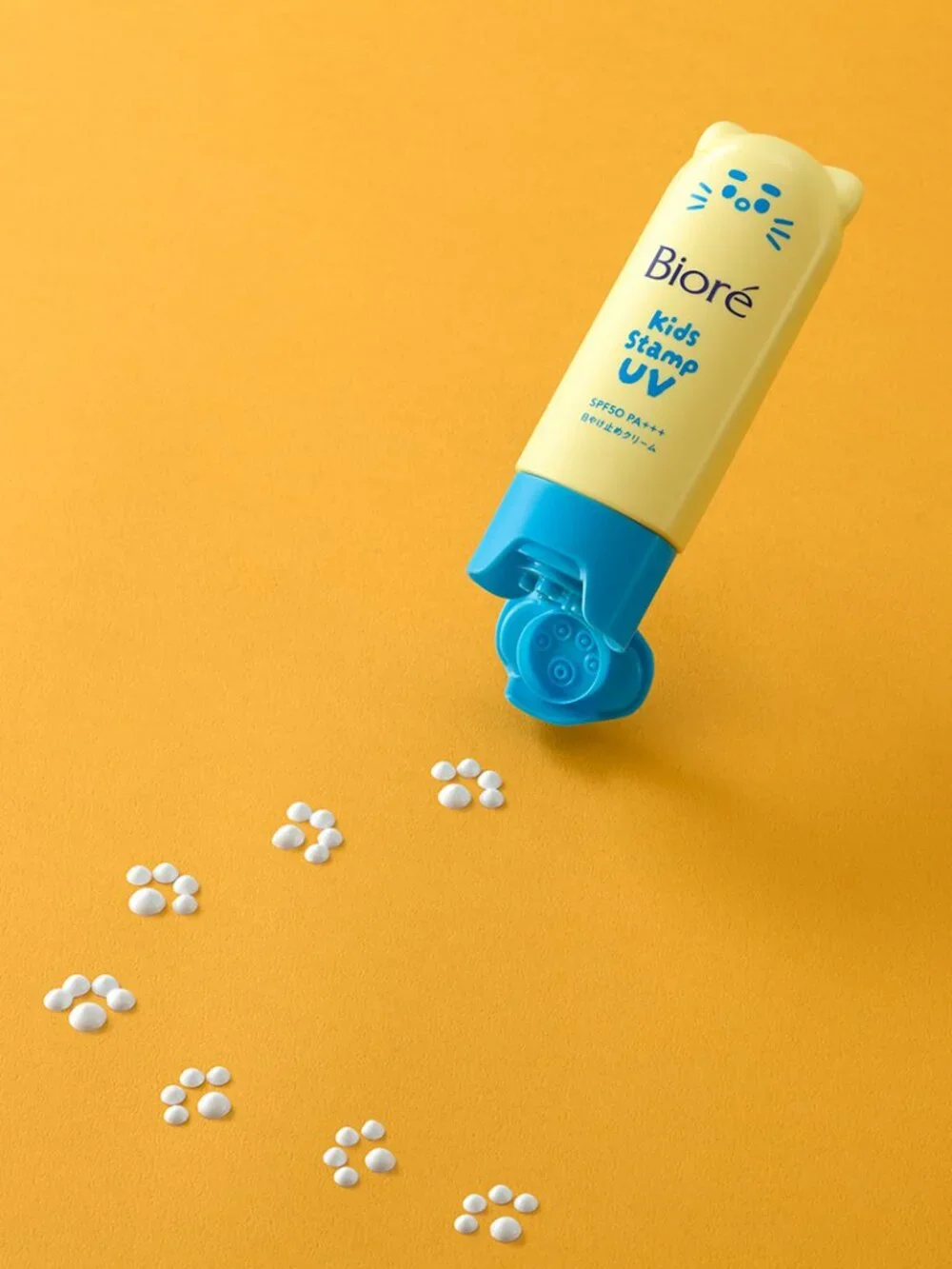 Biore UV Kids Pure Milk Sunscreen SPF 50+ PA+++ Paw Stamp Limited Edition 70g
